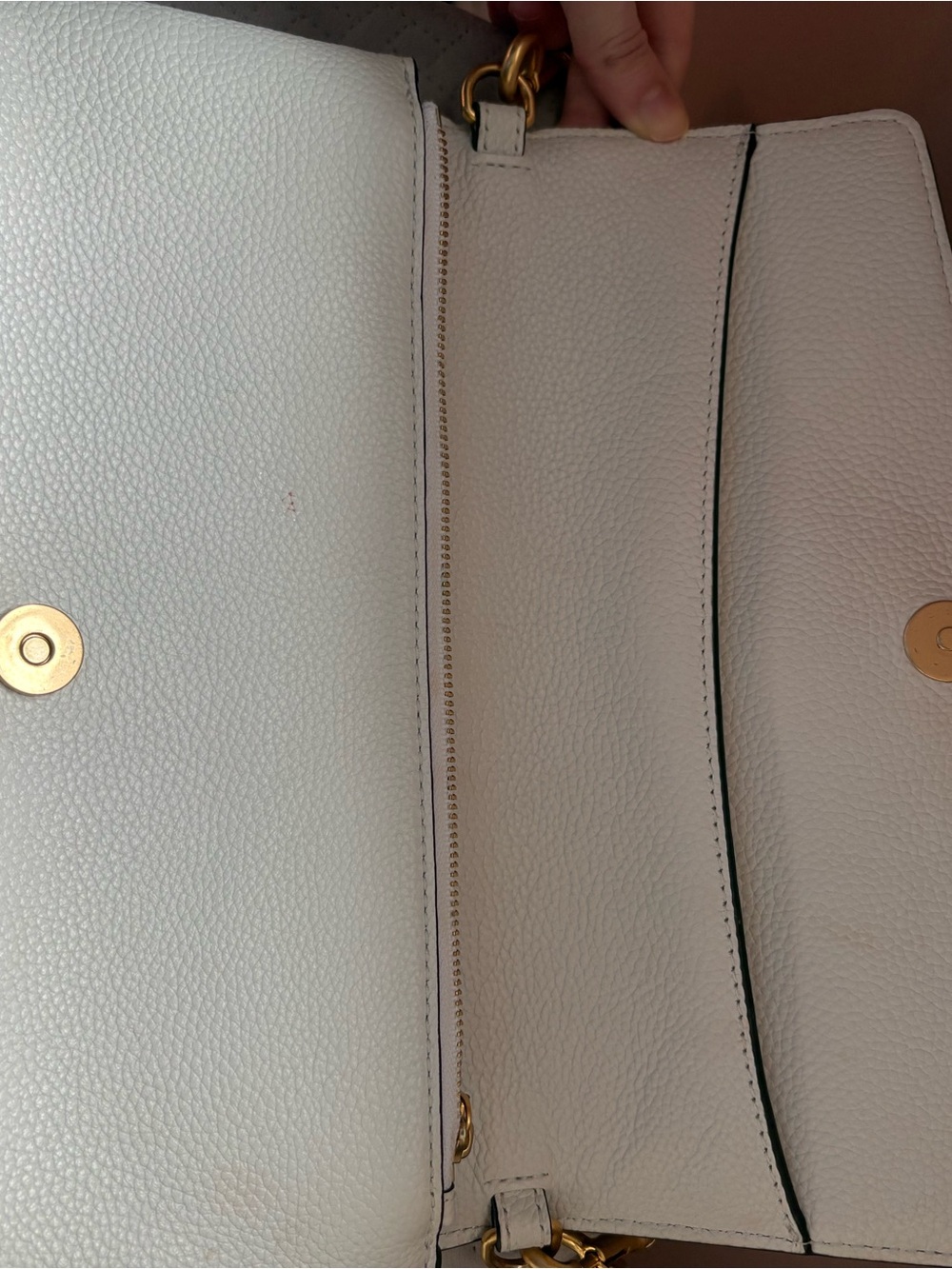 Tory Burch White Leather McGraw CrossBody Bag - Picture 4 of 8
